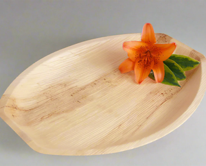 Plateaux ovales compostables et naturels en feuilles de palmier Areca pour la présentation d'aliments écologiques et l'utilisation à emporter - Product Image 5