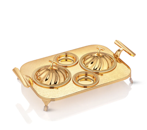 Tazón de Servir Dátiles de Metal Dorado de Lujo Moderno Desechable de Gran Calidad para Uso Doméstico - Product Image 5