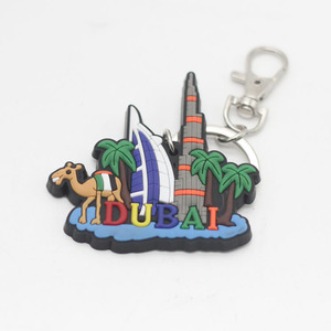 Llavero de Pvc de recuerdo turístico con logotipo personalizado llavero de Pvc suave personalizado llavero de Pvc de camello de Dubái - Product Image 1