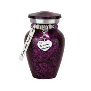 In Love Memory หัวใจสีม่วง keepsake urn Love Charms ตัวเลือก - Product Image 4