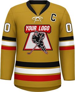 Jersey de hockey para hombre reversible personalizado en blanco al por mayor con bordado cosido personalizar cualquier número y nombre jersey de hockey sobre hielo - Product Image 2