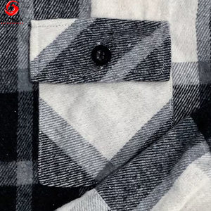 High Fashion 100% Cotton Plaid Flannel <b>Shirt</b> for <b>Men</b> OEM Custom Floral Pattern Long Dress Flannel <b>Shirt</b> <b>With</b> Side <b>Pocket</b> - Product Image 4