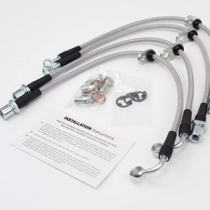 Kit de Mangueras de Freno de Acero Inoxidable de Alta Calidad, Estilo AN3 1/8 AN4 3/16 HE L, con Conector Banjo - Product Image 1