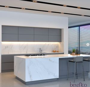 แผ่นควอตซ์วิคตอรี่คาลาคัตตาสำหรับเคาน์เตอร์ครัวและห้องนอน ดีไซน์ทันสมัย เป็นมิตรกับสิ่งแวดล้อม - Product Image 3