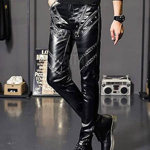 กางเกงหนังผู้ชายขายดี ลดราคาพิเศษ ดีไซน์คลาสสิก สวมใส่สบาย ทนทาน หนังแท้นุ่ม - Product Image 2