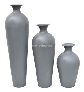 Vases à fleurs en fer de style zen asiatique traditionnel IHA en gros, différentes tailles pour la décoration de mariage et de la maison - Product Image 2