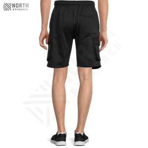 Shorts Bermuda en molleton de coton épais de style décontracté pour hommes, vente en gros, streetwear uni, shorts de jogging en toile avec cordon de serrage pour hommes - Product Image 5