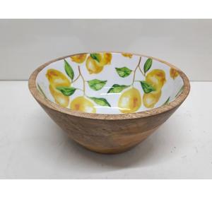 Bol de cuisine en bois et en meena, design le plus récent, qualité de luxe, forme ronde, bois massif, vaisselle pour la maison et l'hôtel - Product Image 1