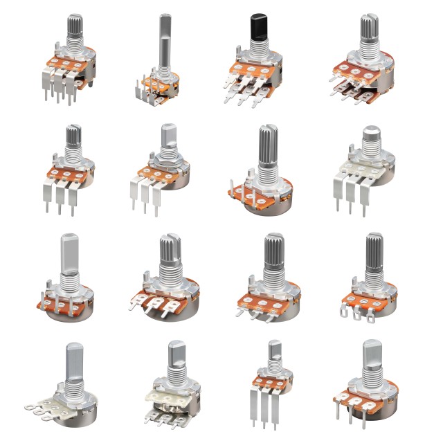 WH148 Linear Potentiometer 3Pin 15mm Shaft Nuts Washers SOUNDWELL B1K B2K B5K B10K B20K B25K B50K B100K B250K