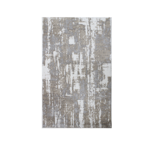 Alfombra de Baño Rectangular con Diseño Abstracto Jacquard de Algodón Reciclado Andrés, Estilo Moderno, Hecho en Turquía - Product Image 1