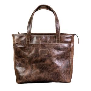 Wholesale Stylish Vintage Genuine Cowhide Leather <b>Tote</b> <b>Bag</b> Custom Logo Durable Shoulder <b>Bag</b> <b>Zipper</b> <b>Large</b> Capacity Handbag Cotton - Product Image 1