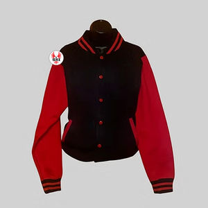 Chaquetas Universitarias Personalizadas Delta Sigma, Chaqueta Bomber de Invierno con Mangas de Cuero, Logotipo Bordado, Estilo Preparatoria - Product Image 3