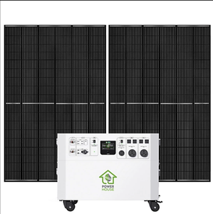 Générateur solaire Nature's Generator 14 400/7 200 watts, générateur d'énergie solaire Gold, interrupteur électrique, (2) panneaux 410 W et roues inclus - Product Image 2
