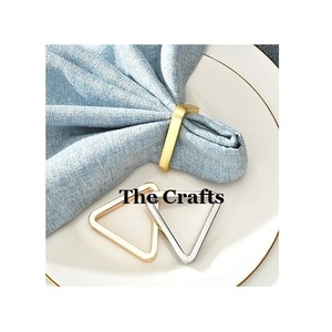 Rond de serviette dernier modèle fait à la main en métal couleur or porte-anneaux en tissu pour la maison, l'hôtel et le restaurant - Product Image 2