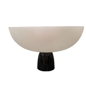 Grand saladier décoratif en métal argenté et bois, saladier en métal, ensemble de service, vaisselle polie de style américain, écologique - Product Image 1