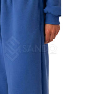 ¡Venta al por mayor de pantalones acampanados personalizados para mujer, ropa de calle con cintura elástica para el invierno con estilo frontal plano en línea! - Product Image 6