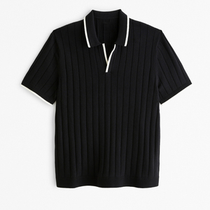 Venta caliente Precio bajo Polos Alta demanda 100% algodón Color sólido de punto Camiseta Polo para hombre - Product Image 6