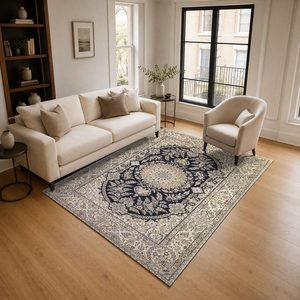 <b>RUGS</b> DEPOT LXDP-0878 Wholesale Terracotta Gold <b>Traditional</b> Oriental Digital Printed Machine Washable Chenille Area <b>Rug</b> Non Slip - Product Image 2