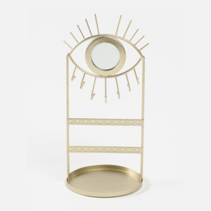 Contenedor de joyería con diseño de ojo innovador con soporte de exhibición colgante de espejo para decoración de accesorios elegantes - Product Image 3