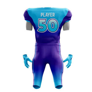 Uniforme de fútbol americano personalizado nombre del equipo número logotipo entrenamiento deportivo manga corta uniforme de fútbol americano OEM - Product Image 4