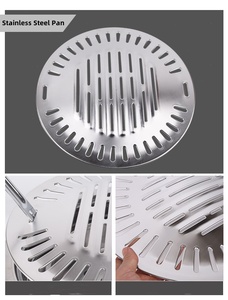 Kommerzielle SUS304 Runde Koreanische 265mm 280mm 295mm 320mm 330mm Edelstahl BBQ Grillplatte für Koreanische BBQ-Restaurants - Product Image 6