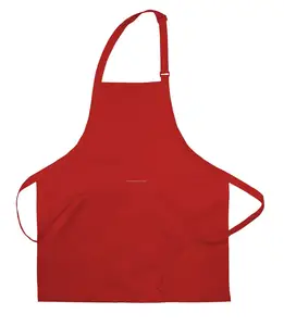 Delantales modernos Unisex rojos 100% algodón logotipo personalizado diseño de impresión completa delantales con bolsillos Baberos ajustables impermeables para Cocina