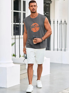 Camiseta sin Mangas Deportiva Casual para Hombre, Nueva Tendencia, Venta al por Mayor, Logotipo Personalizado, Camiseta sin Mangas para Hombre - Product Image 5