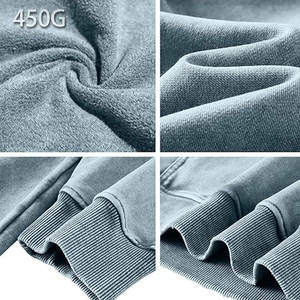 Sweat à Capuche Surdimensionné pour Homme, Streetwear de Qualité Chaude, Grande Taille à Bas quantité minimale de commande, Lavage à l'Acide, en Coton Mélangé - Product Image 6