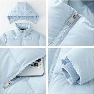 OEM High Street Style Casual Hombres y Mujeres Chaqueta Puffer Invierno Cálido Con Capucha Personalizada Mejor Calidad Tela De Lona - Product Image 5