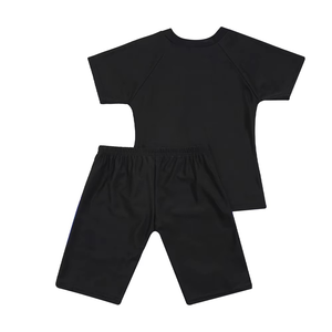 ชุดนักมวยปล้ำแบบถักนิตติ้ง 2 ชิ้น สำหรับทุกเพศ เสื้อยืด + กางเกงขาสั้น ชุดแรชการ์ดพิมพ์ลายด้วยความร้อน เป็นมิตรกับสิ่งแวดล้อม แห้งเร็ว - Product Image 6