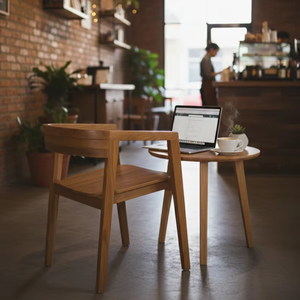 SOLOBEAT Modern Solid Wood Chaise Lounge <b>Armchair</b> Handcrafted Designer <b>Living</b> <b>Room</b> Dining Furniture - Product Image 1