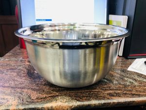 High Grade Stainless Steel German Mixing <b>Bowls</b> 5 Piece Set 750ml 8 Inch Polished Silver Plain Kitchen <b>Microwave</b> Safe <b>Bowl</b> - Product Image 5