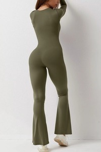 Combinaison de yoga sans manches, col rond, taille haute, style nouveau, écologique, respirante, 100% polyester pour femmes - Product Image 6