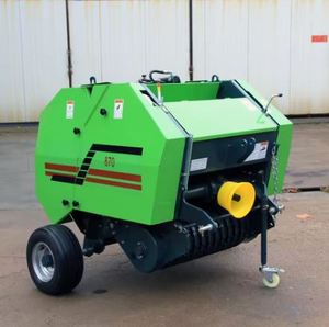 เครื่องอัดฟางสนทรงกลมสีเขียวและสีแดงสำหรับขาย/เครื่องอัดฟางข้าวสาลีมีสินค้าพร้อมส่ง - Product Image 1