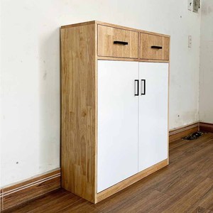 Meuble à chaussures minimaliste à 4 niveaux en bois naturel KG68065, convertible et extensible pour usage domestique - Product Image 6