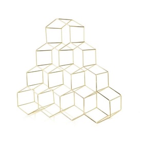 Porte-bouteille de vin vintage en métal argenté pour la cuisine décoration de la maison table à manger champagne présentoir de vin support bar - Product Image 6