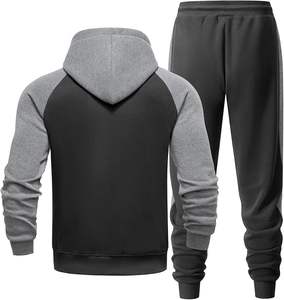 Conjunto de chándal polar de gimnasio de moda para hombre al por mayor OEM logotipo personalizado Sudadera Capucha pantalones de Jogger de talla grande transpirable - Product Image 2