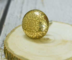 Personalized floral round brass cabinet knobs for home dresser door cabinet furniture decorative <b>kitchen</b> wardrobe handle knobs - Product Image 2