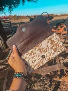 Portefeuille et pochette en cuir véritable tendance 2025 pour femmes, fermeture éclair à pompon, style western vintage bohème - Product Image 3