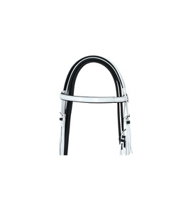 อุปกรณ์ขี่ม้าคุณภาพสูงจากอินเดีย บังเหียนแบบอังกฤษทำจากพีวีซีสีขาว พร้อมหัวเข็มขัดทองเหลือง/สแตนเลส สายรัดเอวขายดี - Product Image 2