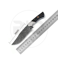 Tendance vente prix usine couteaux de chasse personnalisé à la main corne de taureau poignée couteau de chasse couteau de survie avec gaine en cuir
