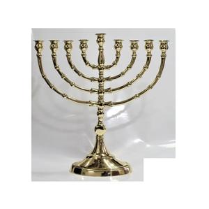 Porte-bougies de Menorah, meilleures ventes, bougeoirs religieux, hanoukka, Menorah, 7 branches, exportateur indien - Product Image 3