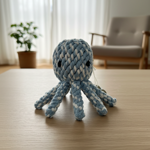 Jouet à mâcher pour animaux de compagnie Kai the Octopus, nouvelle version, jouet en corde - Product Image 6