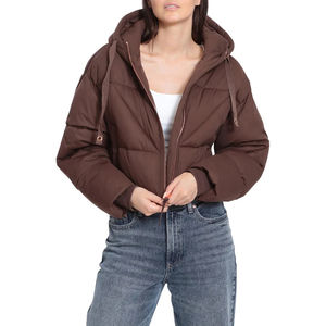 Veste matelassée courte pour femme, saison hivernale, vente en gros, design personnalisé, vestes à bulles unisexes, veste à bulles légère en duvet, 2026 - Product Image 1