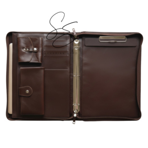 Porte-documents en cuir tressé style cowgirl, organiseur de classement haut de gamme sculpté à la main, classeur durable A4, cadeaux d'entreprise personnalisés - Product Image 4