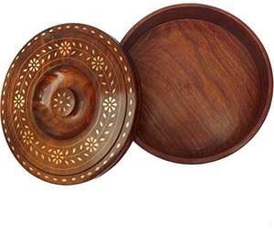 Casserole en bois massif de qualité supérieure artisanale de haute qualité pour casserole Roti pour cuisine avec couvercle - Product Image 2