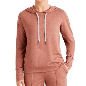 Ropa de calle de manga larga con diseño personalizado OEM, sudaderas con capucha, forro polar transpirable para invierno, ropa de mujer de colores contrastantes - Product Image 2
