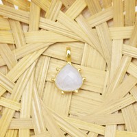 Rainbow Moonstone Pendentif en argent sterling 925-Pierre précieuse en forme de coeur à facettes, ensemble de lunettes fait à la main Design élégant bijoux pour femmes