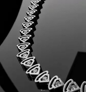 Trendy Unisex Luxury Silver Cuban Link Chain D Color VVS Tachonado Diamond Tester Check Moissanite para boda - Product Image 1