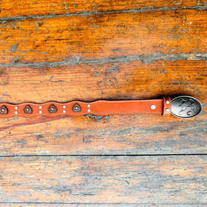 Cinturón de Cuero Genuino de Búfalo de Agua para Mujer, Diseño Floral Bordado, Hebilla de Latón Macizo, Longitud Personalizable de 30 mm - Product Image 4